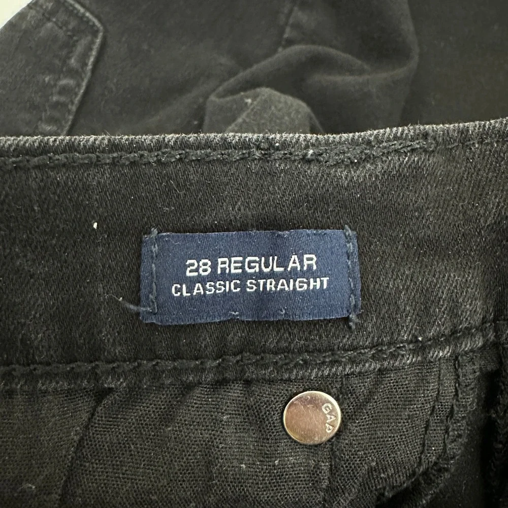 Gap Denim Classic‎ Straight Leg Black Jeans Mens 28 Regular
